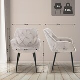 thumbnail of 4er Set Stuhl Tanna Samt grau