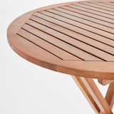 thumbnail of Mange-debout pliant rond en bois d'eucalyptus - Oviala