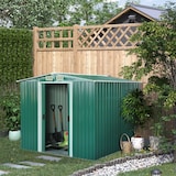 thumbnail of Outsunny Cobertizo de Jardín 258x206x178cm 5,3m² Caseta de Acero con Puertas Correderas y Ventilaciones para Almacenamiento de Herramientas Jardinería