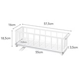 thumbnail of Yamazaki Abtropfgestell Abtropfkorb Abtropfständer Geschirr Metall Abtropfschale weiß schmal 57x18x16cm