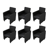 thumbnail of Chaises à manger lot de 6 noir similicuir Modèle Vega Master