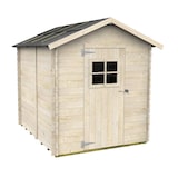 thumbnail of Casinha de jardim Bh16 Gaeta 178x218 em madeira de abeto natural 16 mm com porta simples com janela, telhado e chão OSB3, montagem