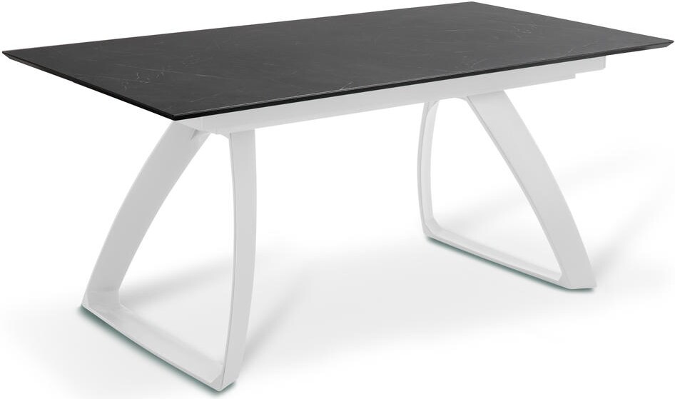 Barret - Ausziehbarer Tisch (170/270 x 90 cm) aus weißem HPL