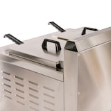 thumbnail of Romux® Friteuse À Gaz Naturel Professionnelle 18+18 Litres Double de Table | Friteuse en Acier Inoxydable avec Robinet de Vidange 6000 W