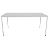 thumbnail of Schreibtisch 4-Fuß, 160x80cm, grau/weiß