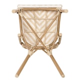 thumbnail of Chaise de terrasse style bistrot parisien en aluminium et rotin beige