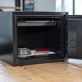 thumbnail of HMF 46161 Feuerfester Tresor mit Zahlenschloss, 41,2 x 35,5 x 36,3 cm, Schwarz