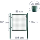 thumbnail of Wiesenfield Gartentor - 107.5 x 150 cm - Stahl (pulverbeschichtet)