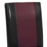 thumbnail of 6er-Set Esszimmerstuhl Stuhl Küchenstuhl klassisch und zeitlos  | HxBxT 90x43x56cm | Sitzhöhe 45cm |  Kunstleder  |  dunkle Beine |  Schwarz-Rot