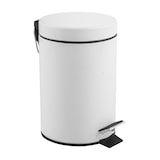thumbnail of Tarrington House Papelera de pedal, metal, Ø16,8 x 25,8 cm, redonda, blanca, 3 L
