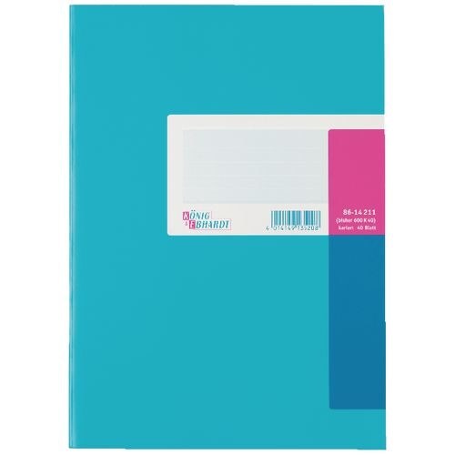 König & Ebhardt Notizbuch DIN A4 Kariert Gebunden Pappe Blau 80 Seiten 40 Blatt