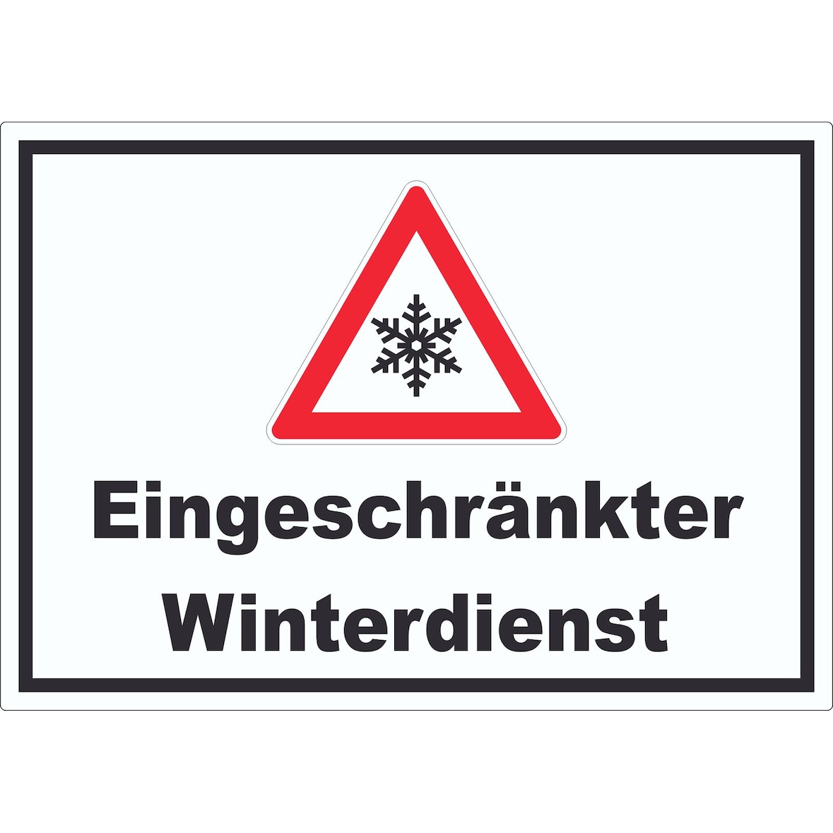 Eingeschränkter Winterdienst Aufkleber A0 (841x1189mm)
