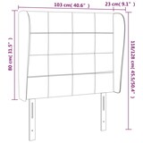 thumbnail of vidaXL Kopfteil mit Ohren Blau 103x23x118/128 cm Stoff