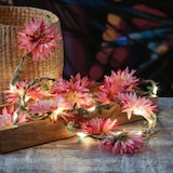 thumbnail of LED Lichterkette  Dahlien Blüten Blumengirlande Timer L: 2,9m pink