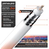 thumbnail of Primewire Antennenkabel gewinkelt - Koaxialkabel - Koax Kupplung 90° Winkel zu Stecker gerade - HDTV 75 Ohm - weiß - 3 m