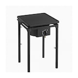 thumbnail of 1-pits gasfornuis Barbecue grill 4,5kW 2in1 Gietijzeren brander + 40×40cm gietijzeren grillplaat 3 verstelbare hoogtes Piezo INTEC