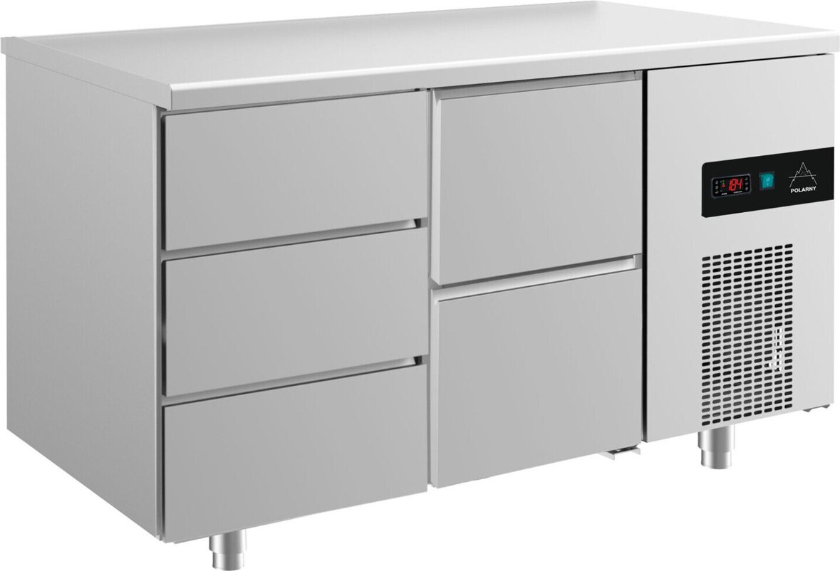 Gastro Edelstahl Kühltisch Umluft 3/2 Schubladen 1400x700x850mm -2/+8°C