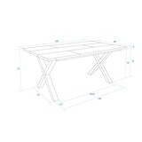 thumbnail of Esszimmertisch, 167x90x74cm, Für 8 Gäste, Stubentisch, Eiche Schwarz Mitx_544_6