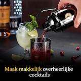 thumbnail of Bar Dedicated 16-delige cocktail shaker set (Zwart) – RVS met houten standaard & receptenboekje