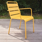 thumbnail of Fauteuil de terrasse en métal jaune  - Oviala