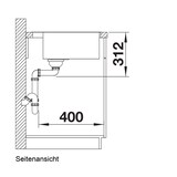 thumbnail of Blanco Silgranit Rechteckiges Spülbecken  Subline 500-IF/A SteelFrame Weiß 50 x 40 cm