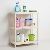 thumbnail of Estante de arrumação modular em plástico polipropileno com 3 prateleiras, 95x60x30cm