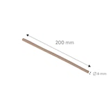 thumbnail of Paille en papier kraft brun 20 cm par 1000