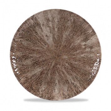 12 x Teller flach coup 26cm STONECAST zircon brown