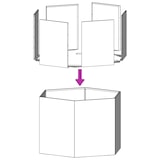 thumbnail of vidaXL Pflanzkübel Schwarz Sechseckig 69x60x45 Stahl
