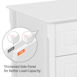 thumbnail of Yaheetech Nachtschrank Nachtkommode Boxspringbett Nachttisch mit 3 Schublade Holz Sofatisch Beistelltisch 60cm hoch, Weiß