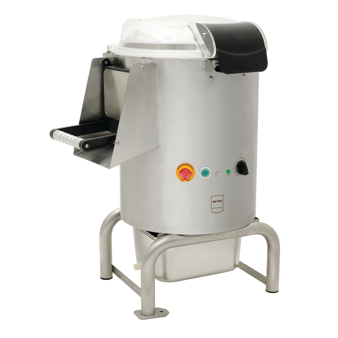 METRO PROFESSIONAL Peladora de patatas GPP1005, acero inoxidable, 62 x 54 x 80 cm, 550 W, 5 kg