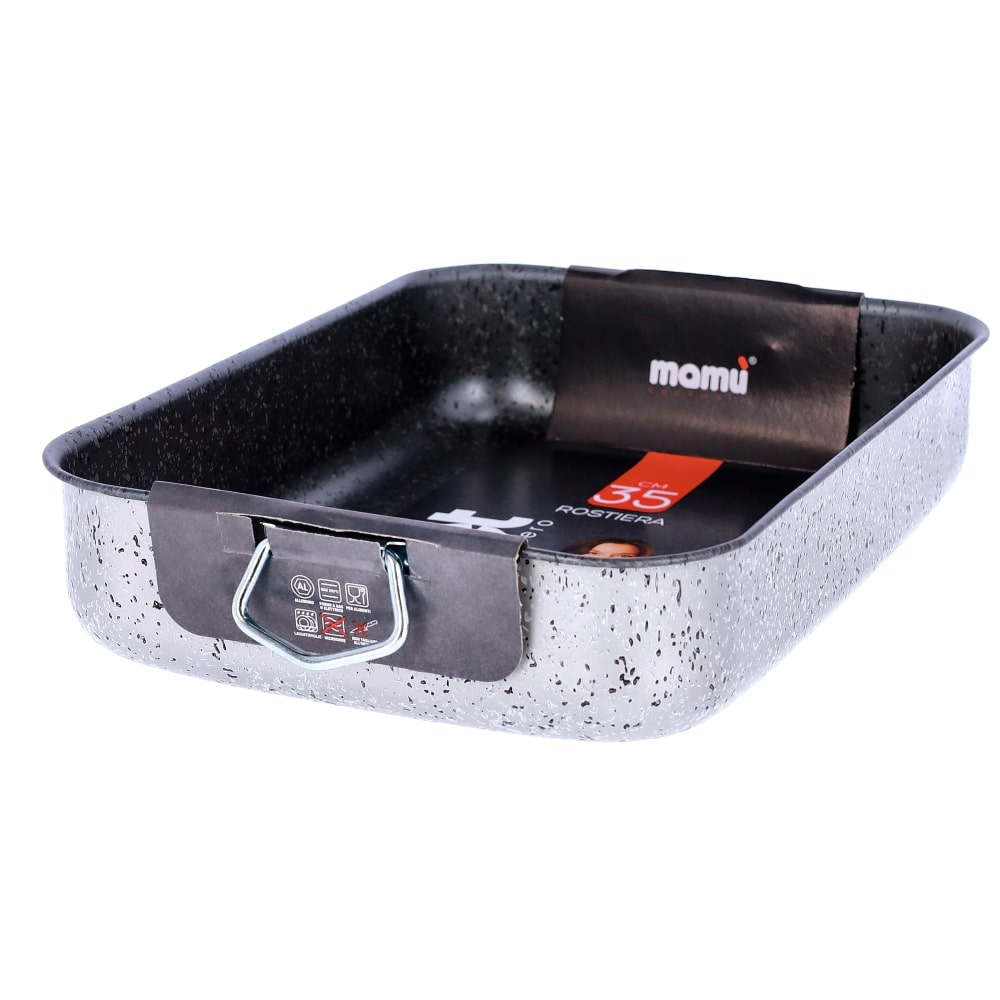 Mamù antiaanbak braadpan, aluminium, PFOA-vrij, krasbestendig, gemaakt in Italië, 30 cm