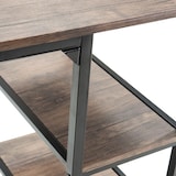 thumbnail of Bureau Colón Noir,Table pour PC, 2 Rayons, Style Industriel, 110 cm Longueur