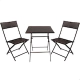 thumbnail of Conjunto de mesa e cadeiras de terraço dobrável de vime Aktive