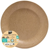 thumbnail of Pronappe 79109I 25x 20 runde Pappteller, 23 cm - Kraft