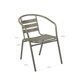 thumbnail of METRO PROFESSIONAL Cadeira com braços empilhável para restauração Narni, alumínio, caqui