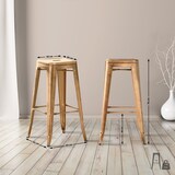 thumbnail of CHEFGASTRO 4er Set Barhocker PALAU HxBxT 76x43x43cm Metall Gold Barstuhl