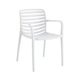 thumbnail of METRO PROFESSIONAL Cadeira de exterior empilhável Elaria, com braços, plástico, branco