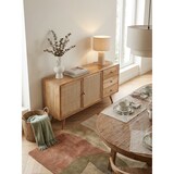 thumbnail of Design Sideboard 140x75x40 cm Mango Massivholz / Rattan, Kommode 3 Schubladen, Hoher Kommodenschrank Holz Massiv, Standschrank Wohnzimmer, 2