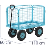 thumbnail of hillvert Transportwagen - 400 kg - abnehmbare Seitengitter