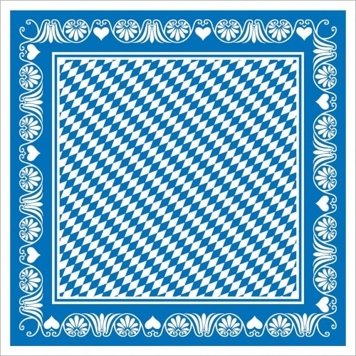 Sovie HORECA Tischdecke Bavaria in blau aus Linclass® Airlaid 80 x 80 cm, 20 Stück - Bayern Bayerisch Wies´n Volksfest
