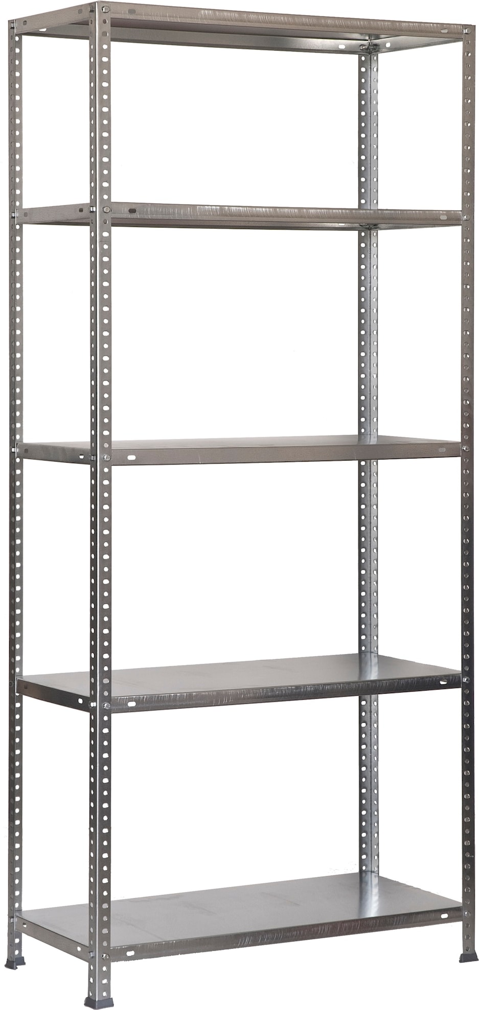 PROREGAL Schraubregal PANDA TALL | HxBxT 200x110x30cm | 5 Fachböden | Fachlast 75kg | Verzinkt
