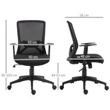 thumbnail of Vinsetto Cadeira de Escritório Giratória com Altura Ajustável Apoio para os Braços Encosto 62x61x99-109cm Preto