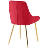 thumbnail of Chaise de salle à manger Elmira velours Rouge/métal or