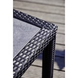 thumbnail of METRO PROFESSIONAL Tavolo da pranzo Barbados, polyrattan, piano in DPC effetto pietra, 80 x 80 cm, nero