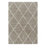thumbnail of Carpetsale24 Hochflor Teppich Beige 240x340 cm Rauten Design Flauschig- Langflor Wohnzimmerteppich Skandinavischer Stil Shaggy großer Teppich