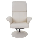 thumbnail of Sillón reclinable Helsinki, sillón reclinable TV con taburete ~ polipiel, crema