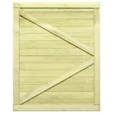 thumbnail of Puerta de valla de jardín madera pino impregnada 125x100 cm