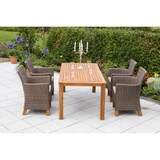thumbnail of Merxx Toskana Set 5tlg., 4 Sessel mit Gasdruck, 1 Tisch 185 x 90 cm, Aluminium, Natur