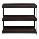 thumbnail of Regal HWC-K71, Standregal Pflanzregal Bücherregal, Holz Metall 3 Ablagen 90x100x35cm ~ dunkelbraun